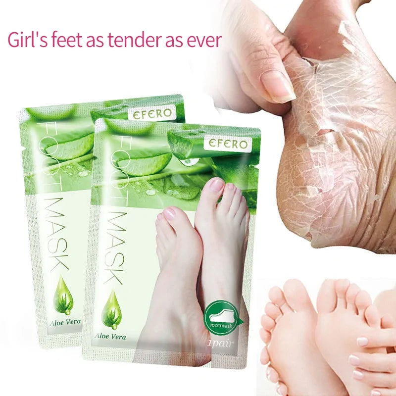 Aloe Vera Foot Mask Peeling for Exfoliation & Crack Heel Removal